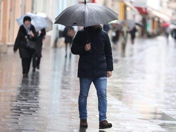 Cloudy with rain, showers and thunderstorms