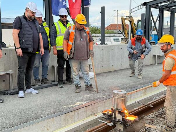 Pity visited the construction site of the tram line on Ilidža