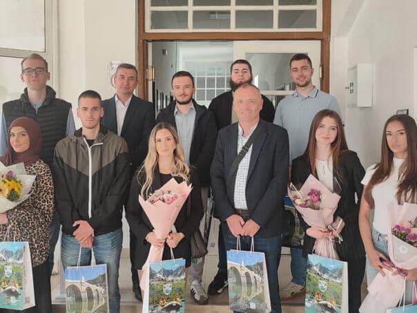 FPN students on internship in Konjic, hosted by the mayor