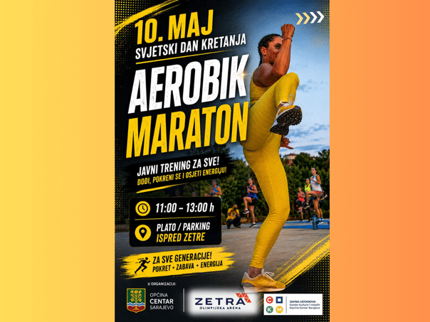Free on Sunday "Aerobics marathon" outdoors in front of Zetra