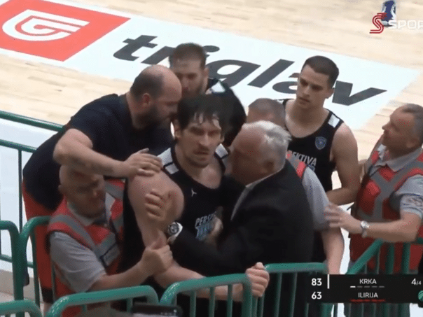 Video: Marjanović attacked a fan, Dončić calmed him down