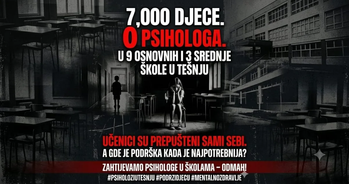 Urgent appeal to save mental health – 7,000 students in Tešanje without school support