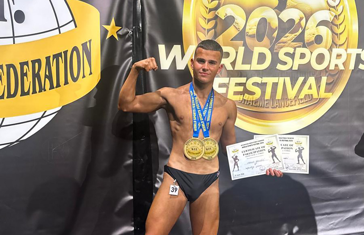 At only 17 years old: Frano Banožić won two golds at the World Bodybuilding Championship