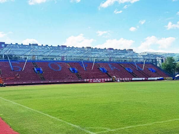 The city stadium in Banjaluka will soon be in a new guise: the East stand got a roof