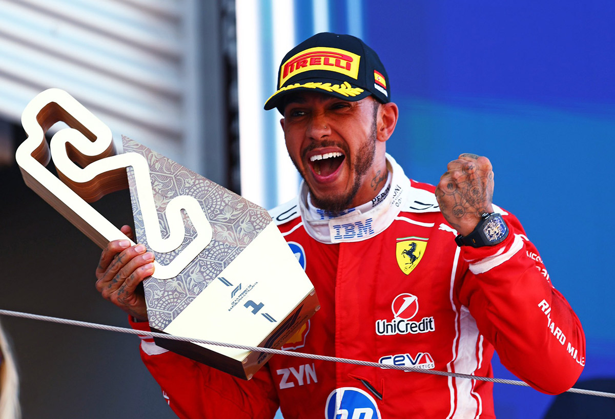 Hamilton achieved his dream and achieved his first victory in Ferrari