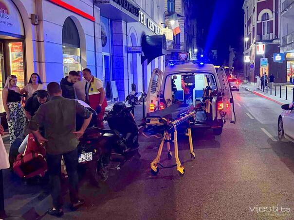 A motorcyclist hit a girl in the center of Sarajevo