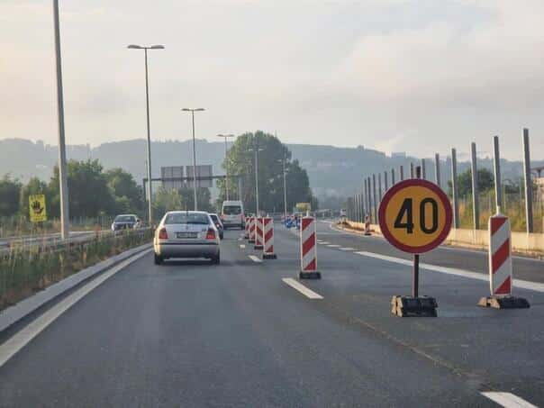 Increased caution due to reduced visibility and road rehabilitation